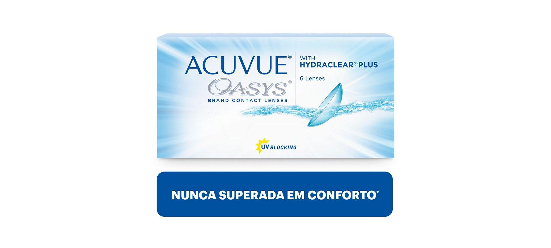 Lentes de contato Acuvue Oasys com Hydraclear Plus
